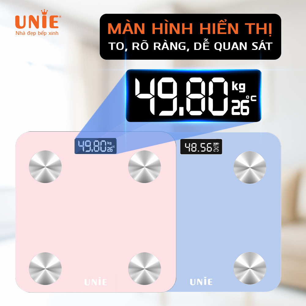 Cân điện tử thông minh UNIE UN-135 nhỏ gọn, dễ dàng kết nối điện thoại - Ảnh 6