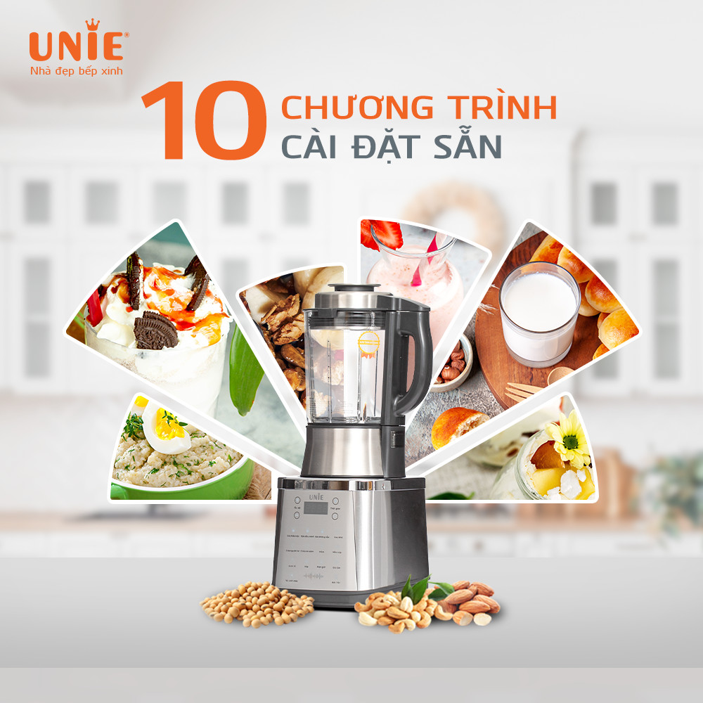 Máy làm sữa hạt UNIE V8S, 10 chức năng nấu - Ảnh 5