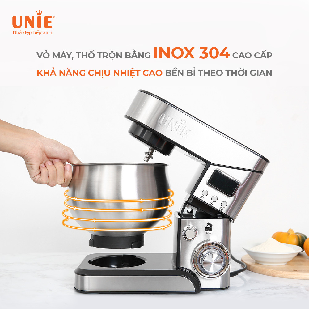Máy trộn bột đa năng Unie EM2  dung tích 5L, 6 tốc độ điều chỉnh - Ảnh 10