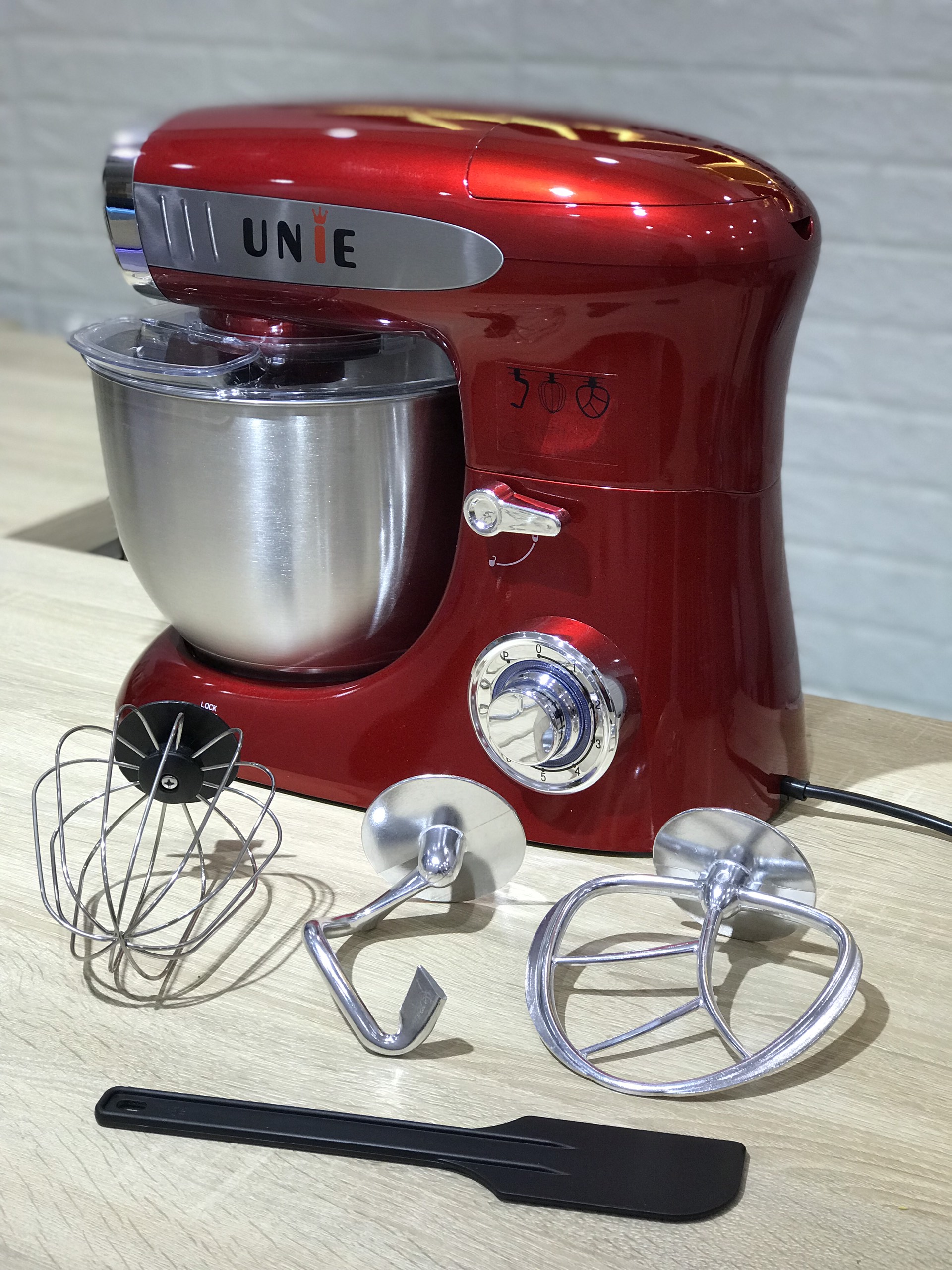 Máy nhồi bột, đánh trứng, đánh kem UNIE M8 - Ảnh 2