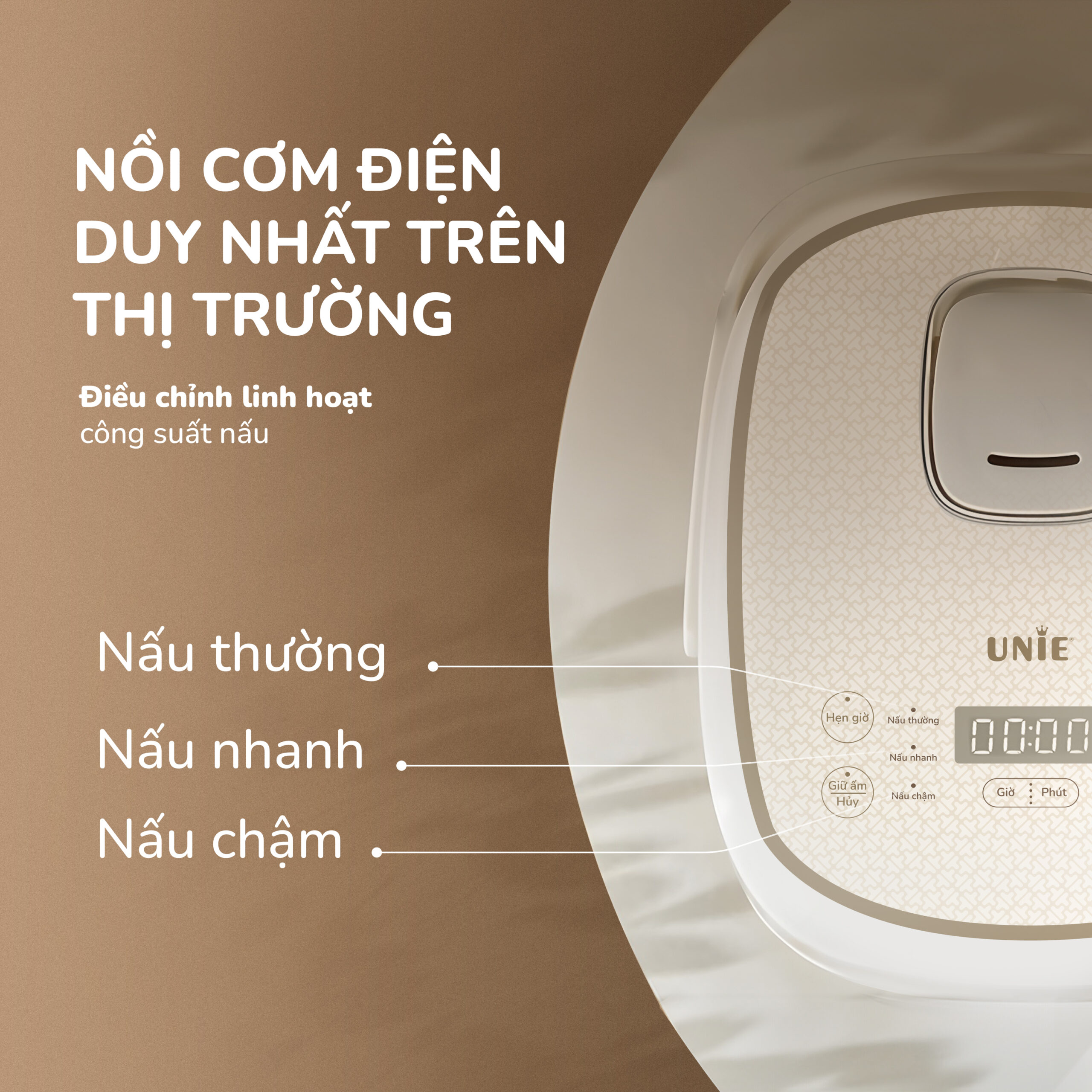 Nồi cơm điện lòng gốm cao cấp UNIE URC818, dung tích 1,8L - Ảnh 6