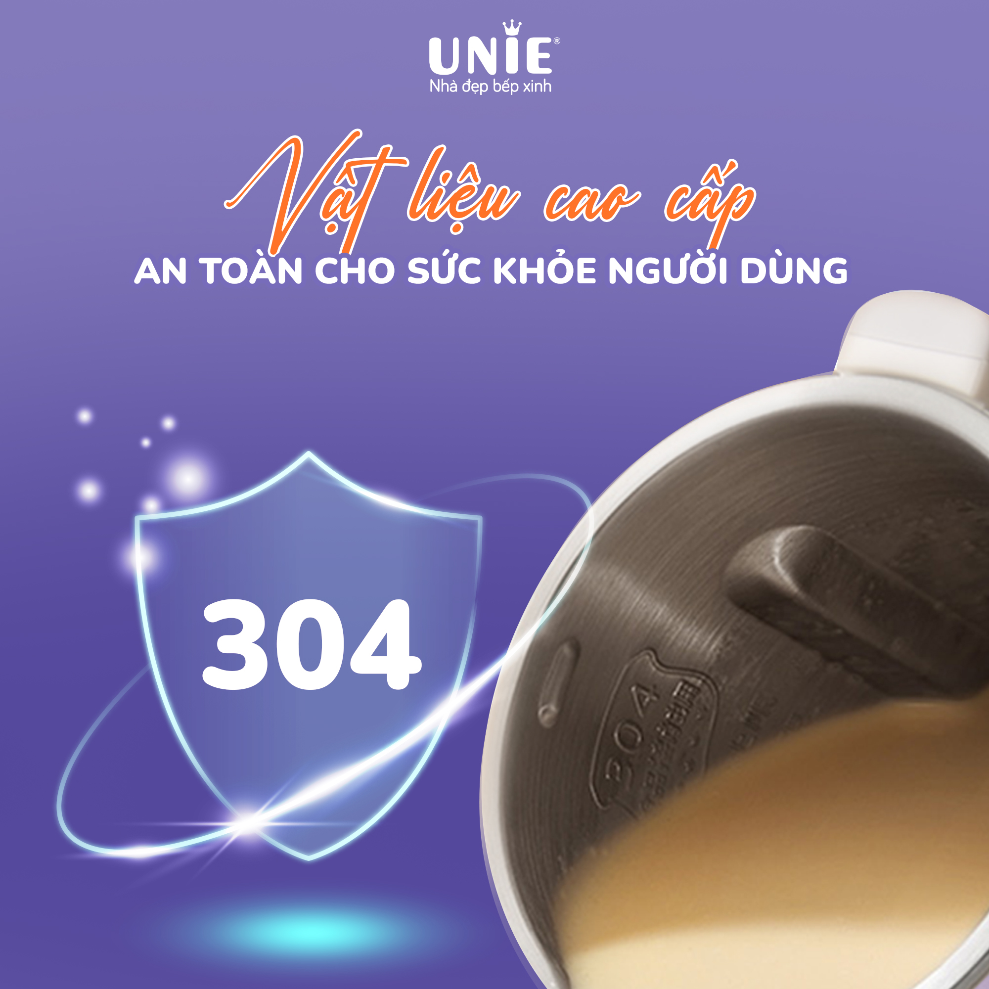 Máy làm sữa hạt UNIE UMB06, dung tích 600ml, 6 chức năng xay nấu - Ảnh 6