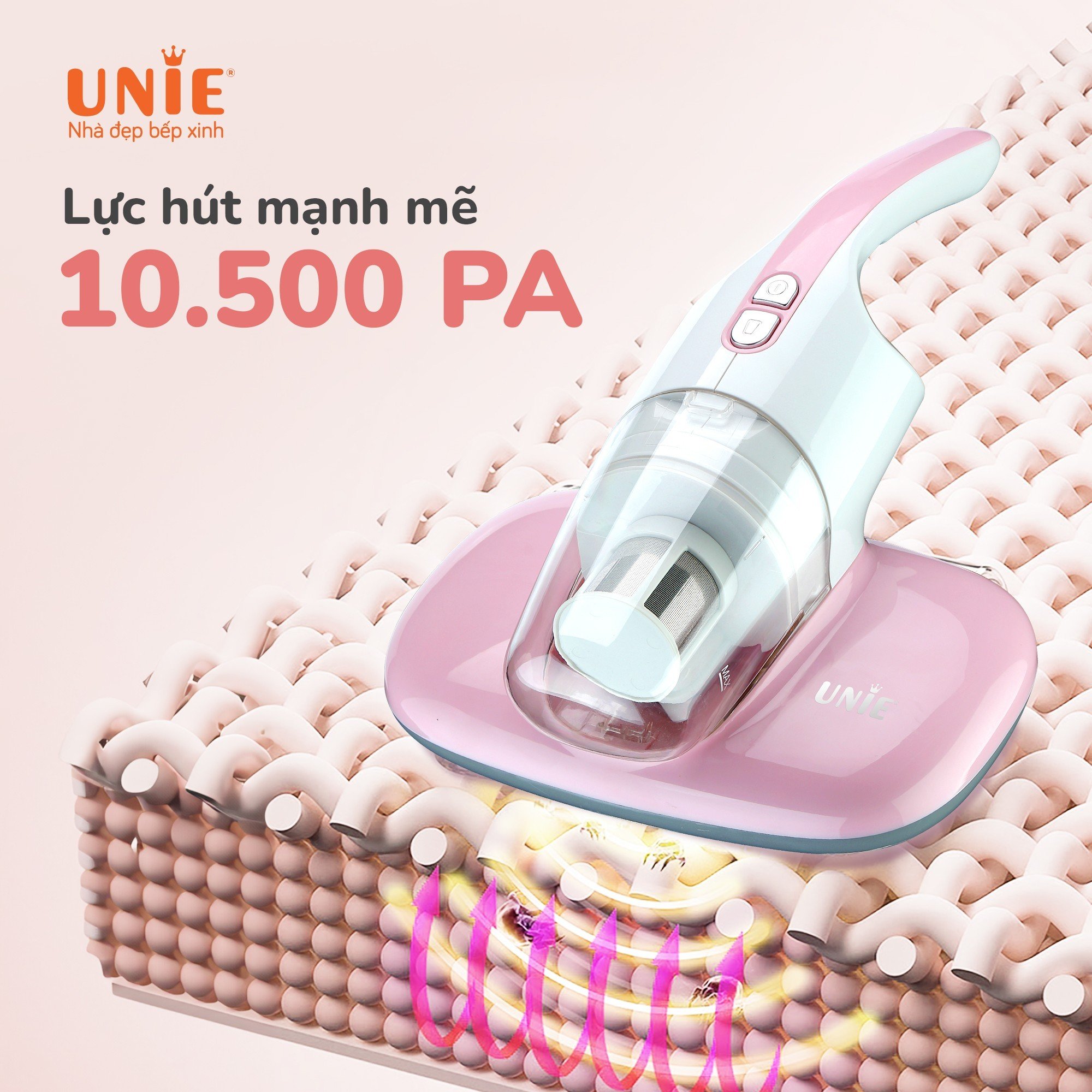 Máy hút bụi chăn đệm UNIE UMV61, lọc bụi 2 lớp - Ảnh 2