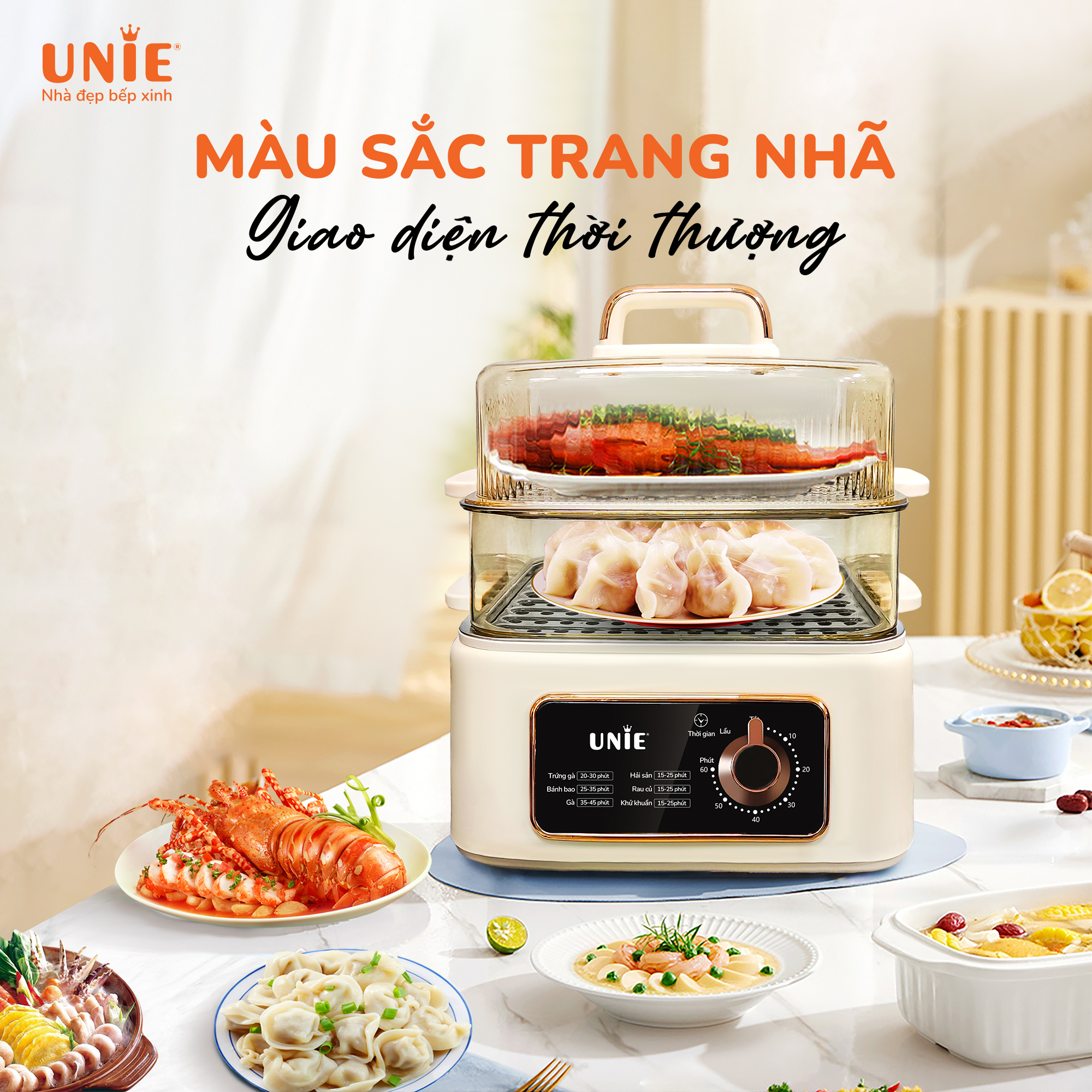 Nồi lẩu hấp đa năng Unie UE660 dung tích 10L, 3in1 - Ảnh 7